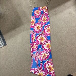 Vibrant Floral High Low Dress